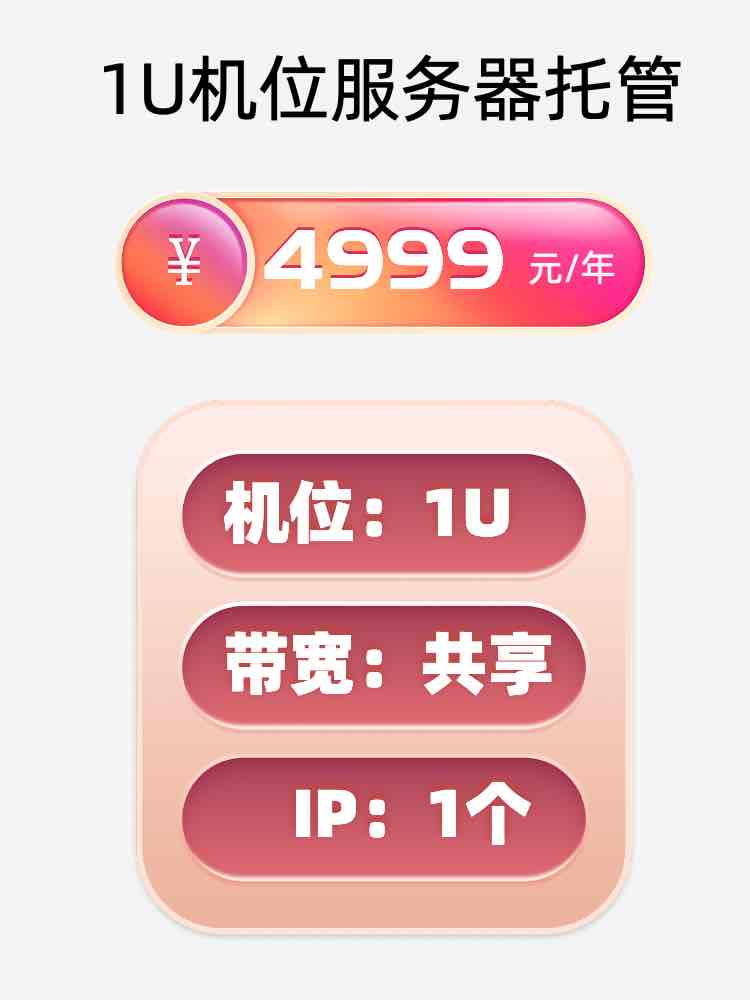 徐州1U百兆共享服务器托管